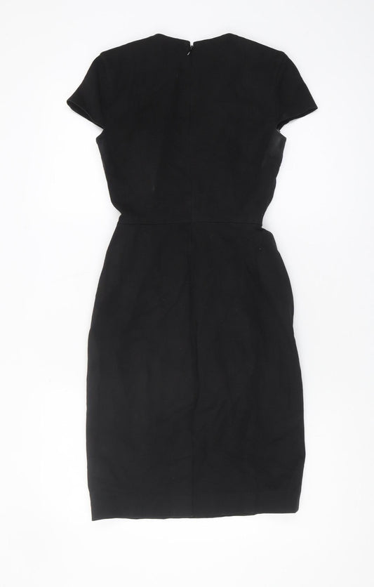 Banana Republic Black Sheath Dress Women XS Short Sleeve