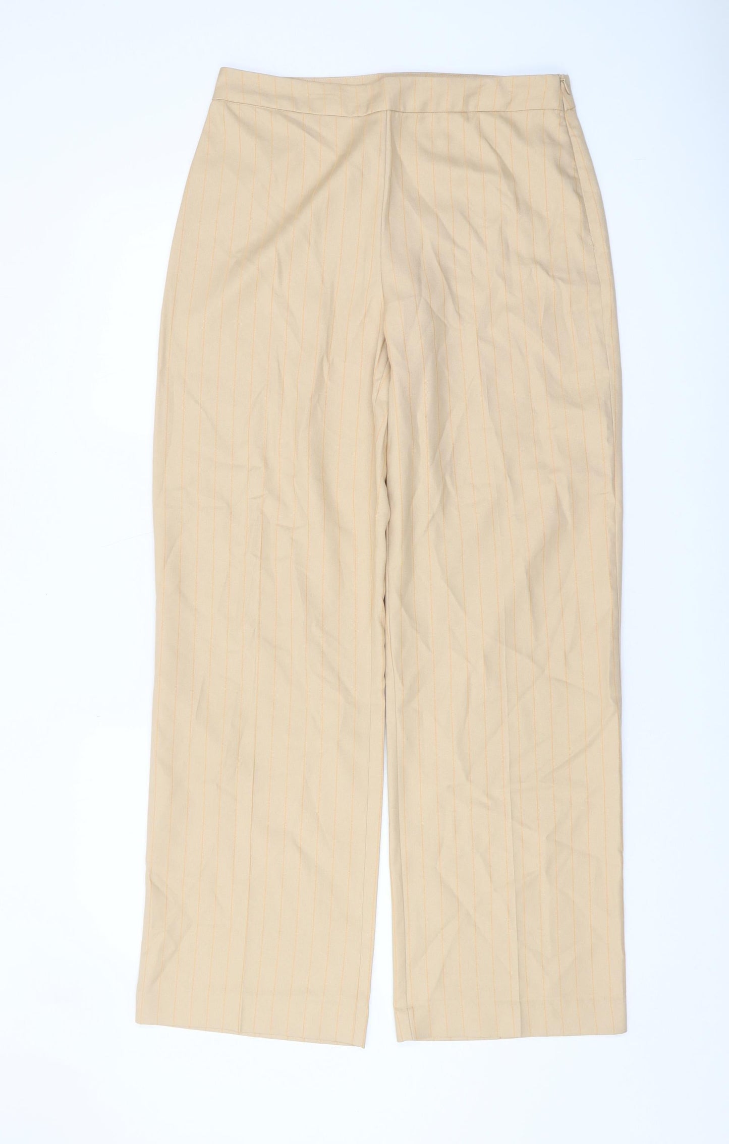 Collusion Women's Beige Straight Trousers Size 12