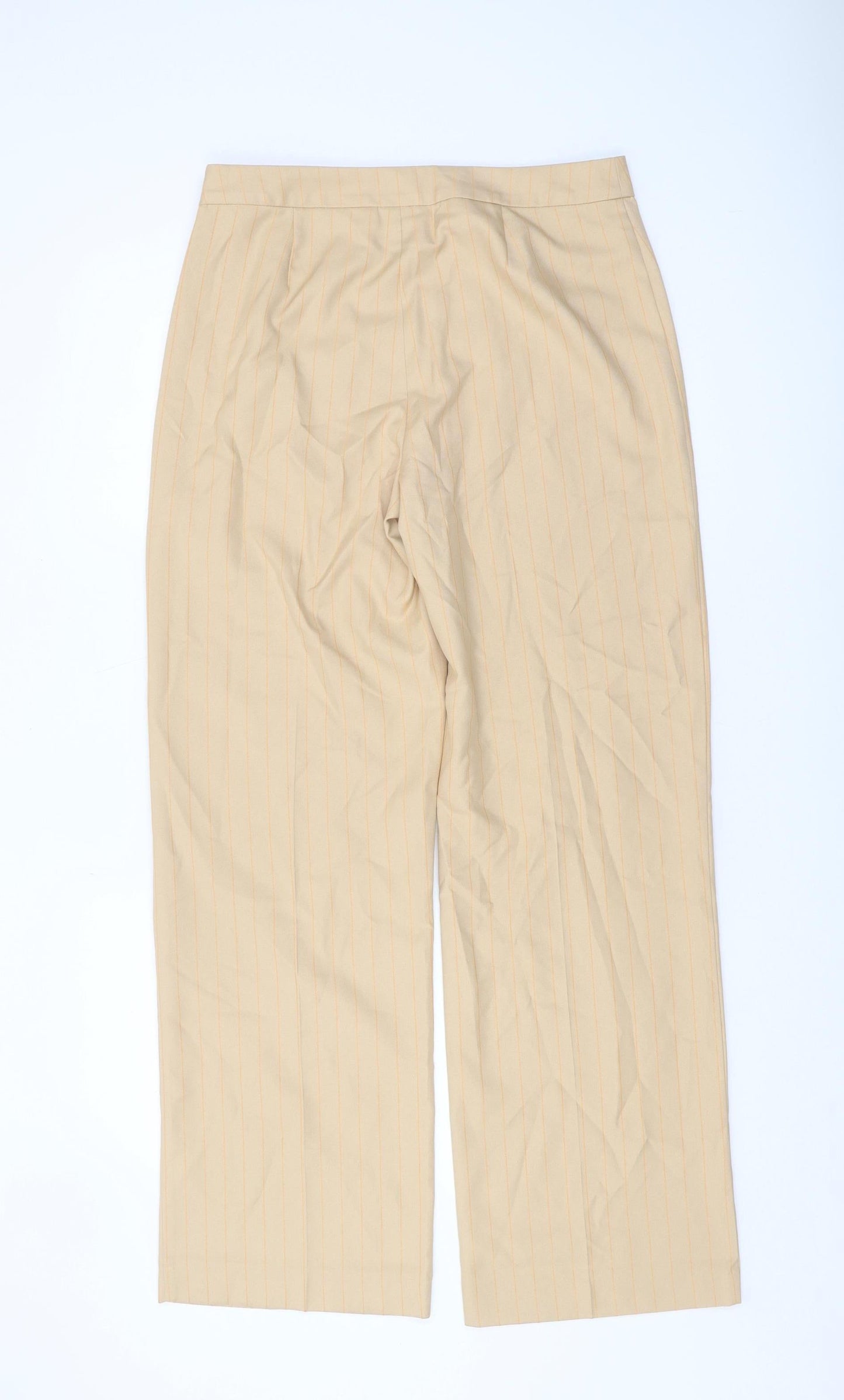 Collusion Women's Beige Straight Trousers Size 12