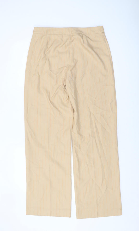 Collusion Women's Beige Straight Trousers Size 12