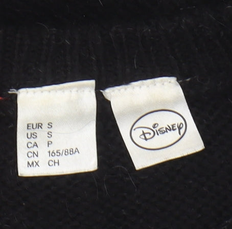 Disney Women's Black Pullover Mickey Mouse Jumper S