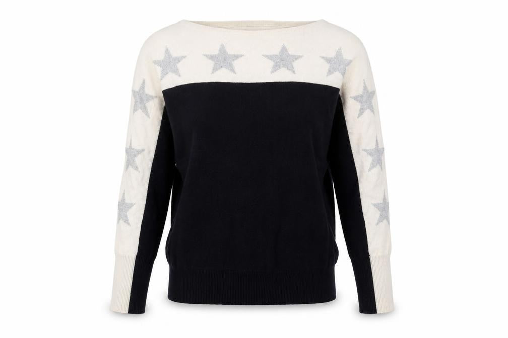 Mint Velvet Women's Black Ivory Star Jumper XS