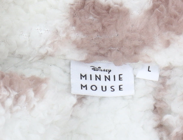 Disney Women L Ivory Minnie Mouse Sweatshirt