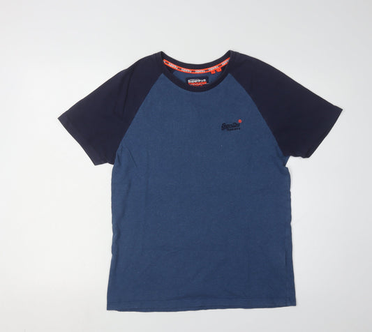Superdry Men's Blue Crew Neck Short Sleeve T-Shirt Size S