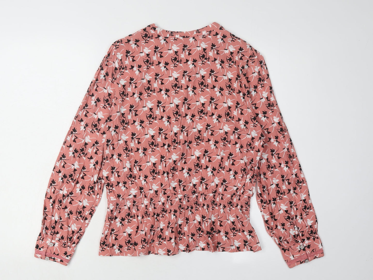 Marks and Spencer Women's Pink Floral Blouse Size 12