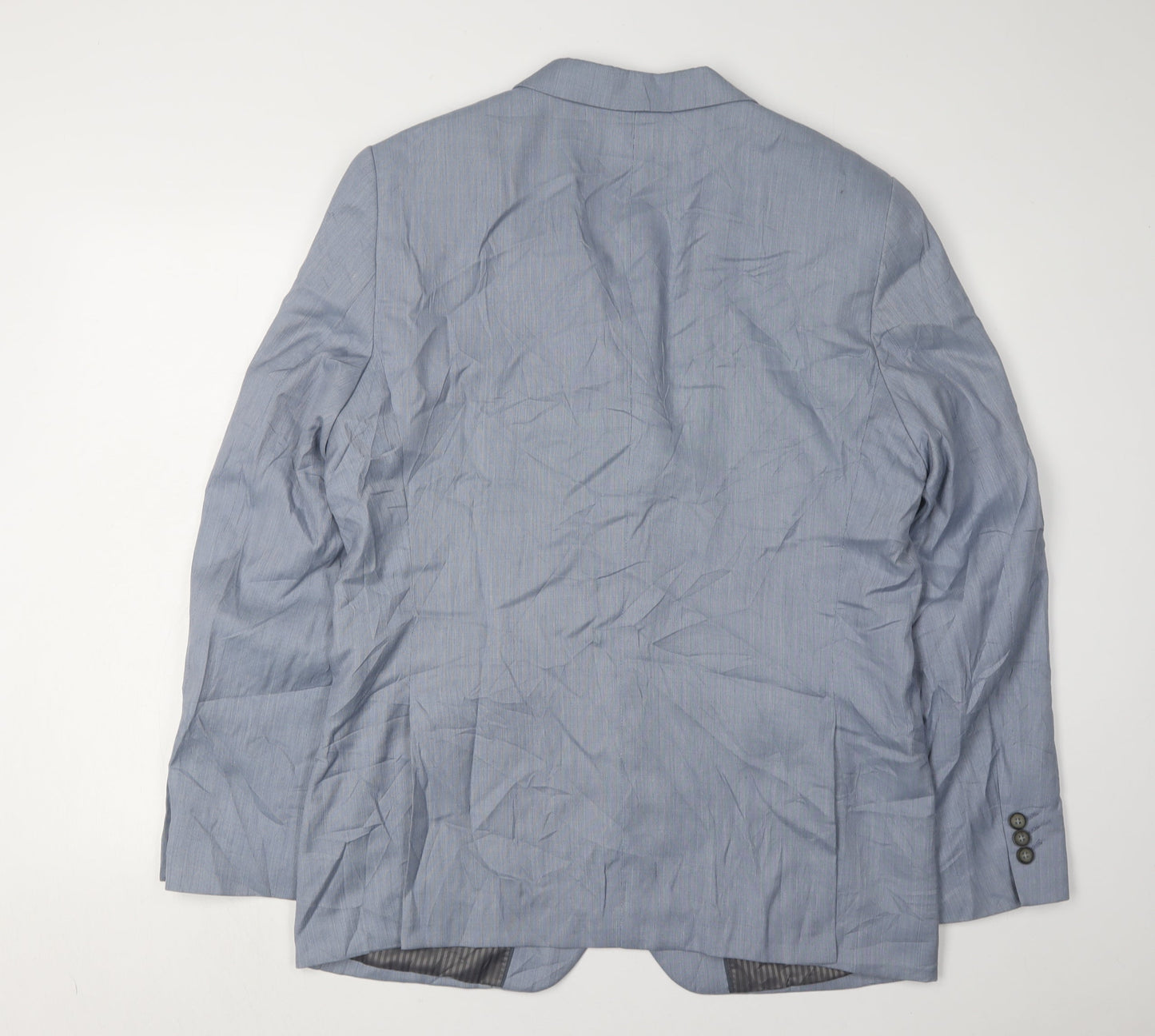 Greenwoods Men's Slim Fit Blue Blazer, Size 44R