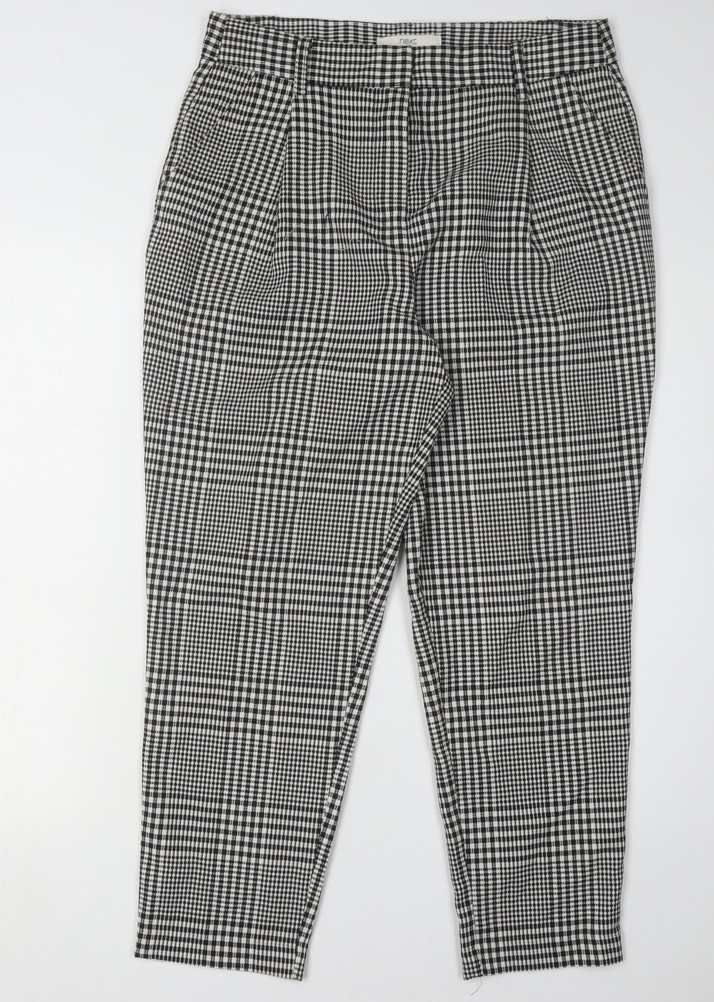 Next Women's Black Check Trousers Size 12