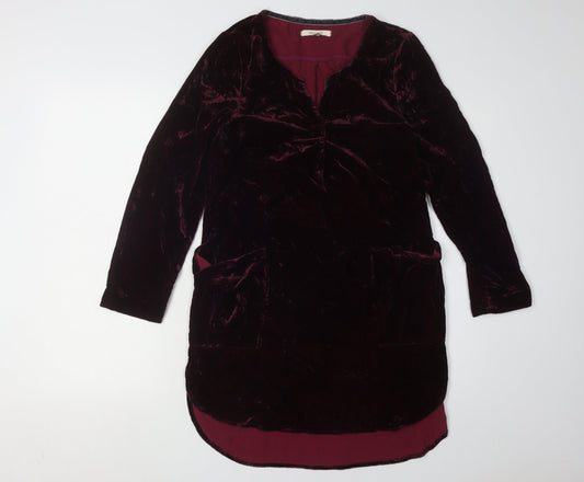 White Stuff Women's Red Velvet Dress Size 6