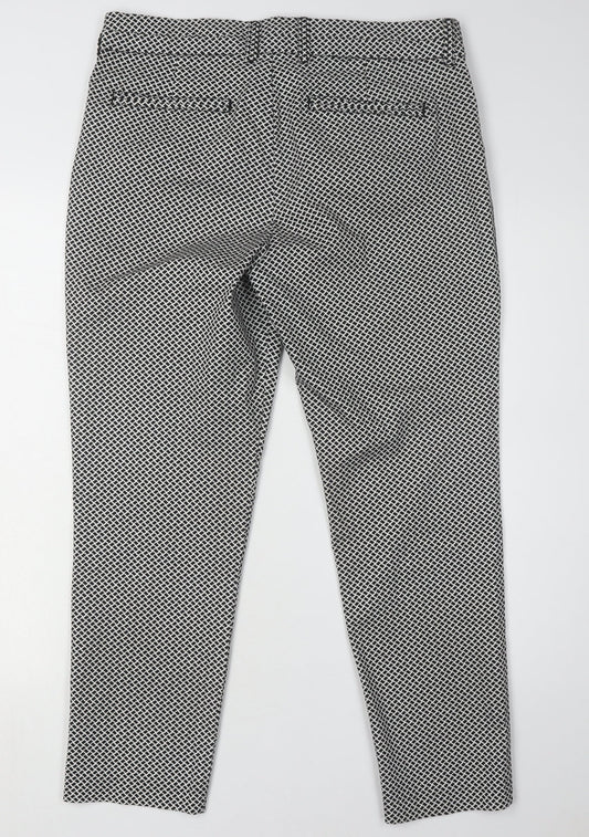 Gap Women's Geometric Khakis, Black, Size 12, Slim Fit