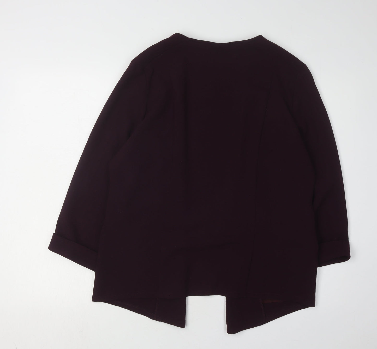 Wallis Women's Purple Basic Long Sleeve Blouse - L