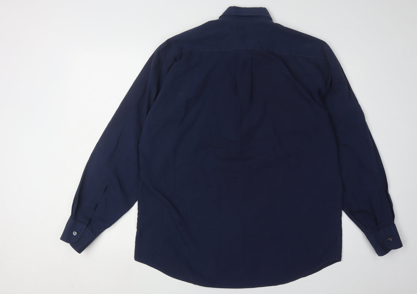 Marks and Spencer Men's Blue Long Sleeve Shirt Size 16