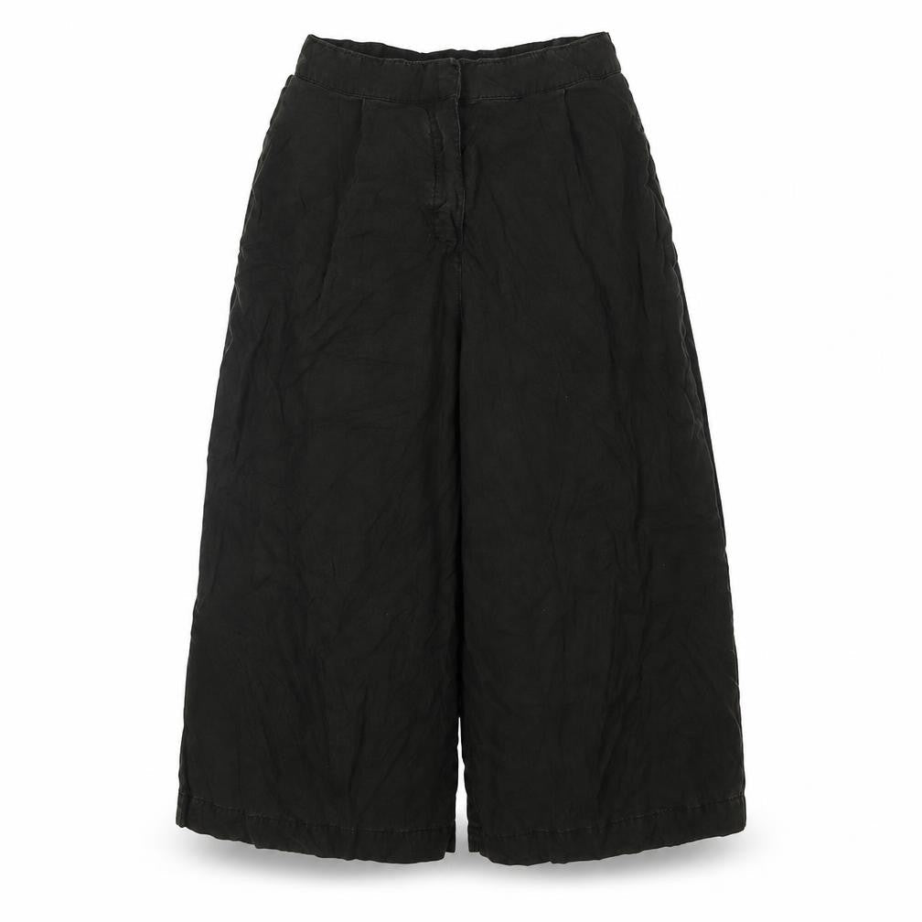 Mango Women's Black Wide-Leg Trousers S