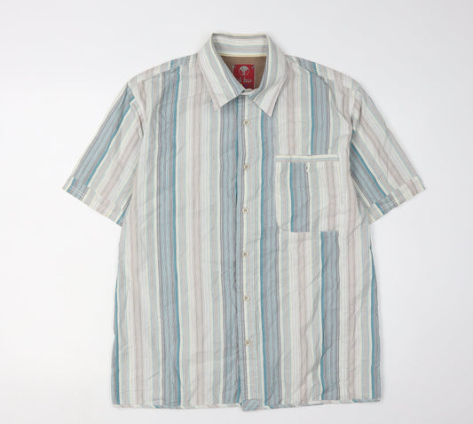 Fat Face Men's Multicoloured Striped Shirt S