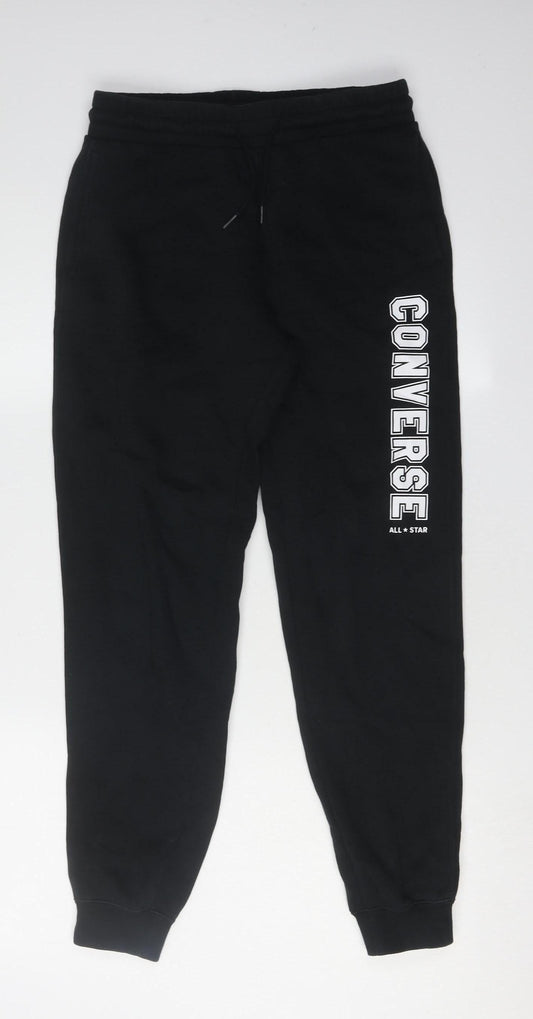 Converse Unisex Black Jogger XS Casual Elastic Waist