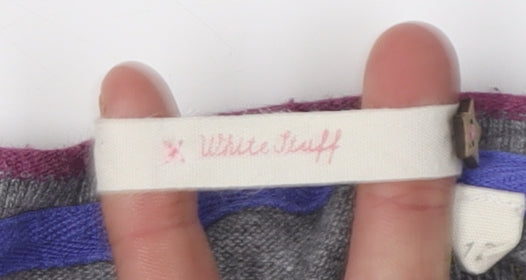 White Stuff Women's Grey Heart Pullover Jumper Size 12