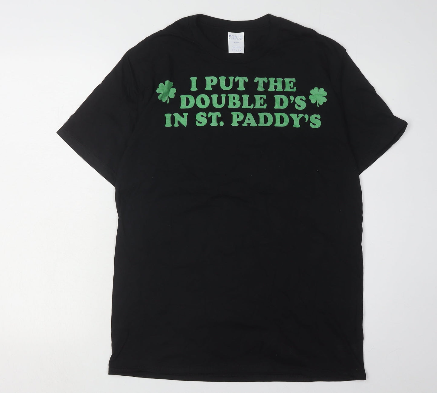 Port & Company Black St. Patrick's Day T-Shirt, Medium