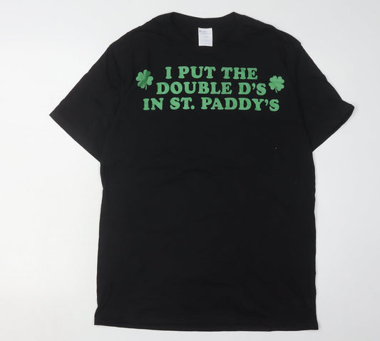 Port & Company Black St. Patrick's Day T-Shirt, Medium