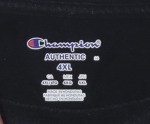 Champion Men's 4XL Black 90s Graphic T-Shirt