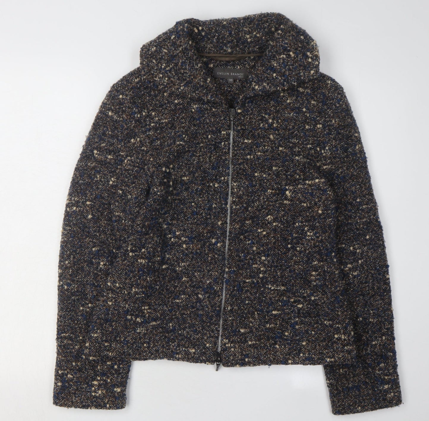 Evelin Brandt Women's Multicolour Tweed Jacket Size 8