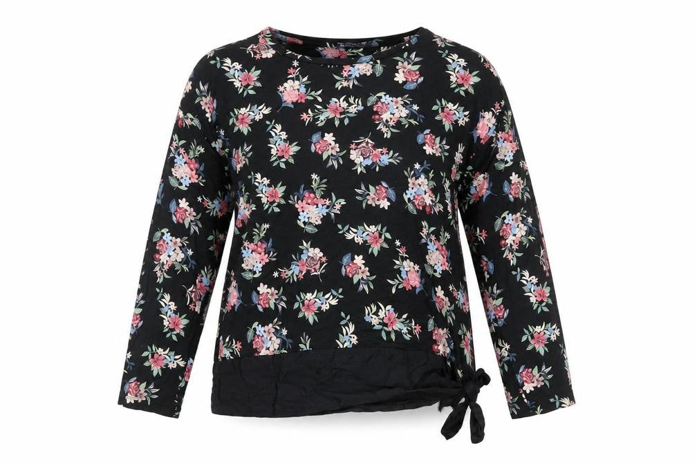 Marks and Spencer Women's Black Floral Tunic Blouse Size 14