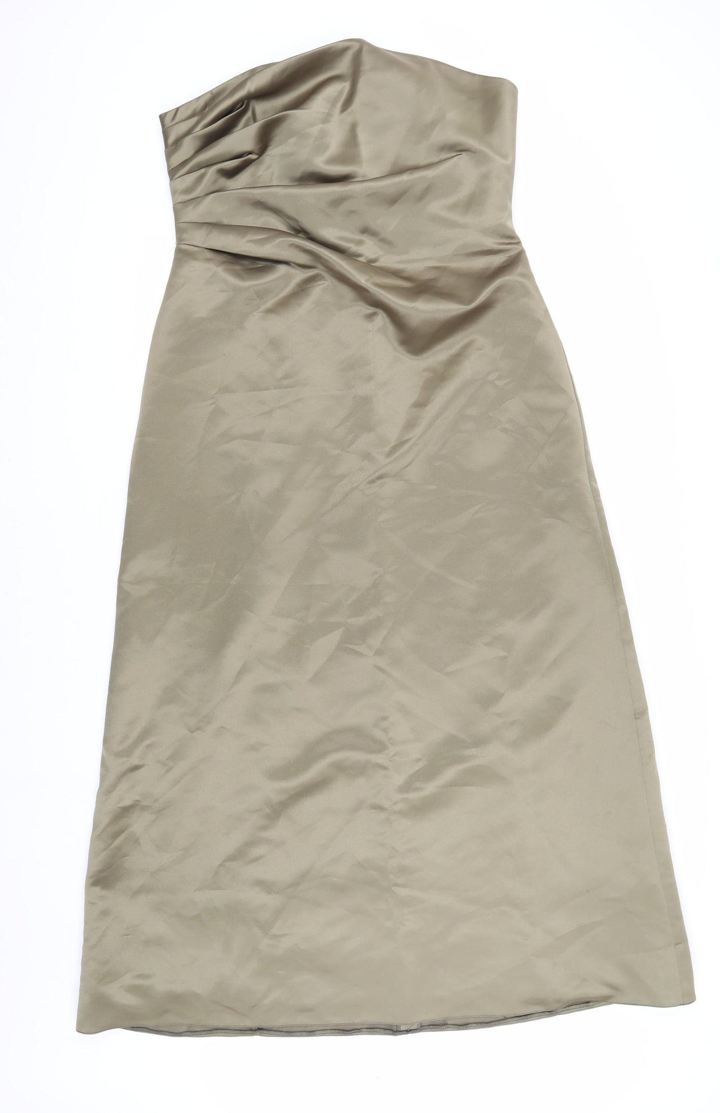 Kaleidoscope Women's Beige Strapless Midi Dress