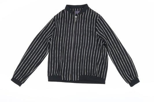 Marks and Spencer Women's Black Bomber Jacket, Size 12