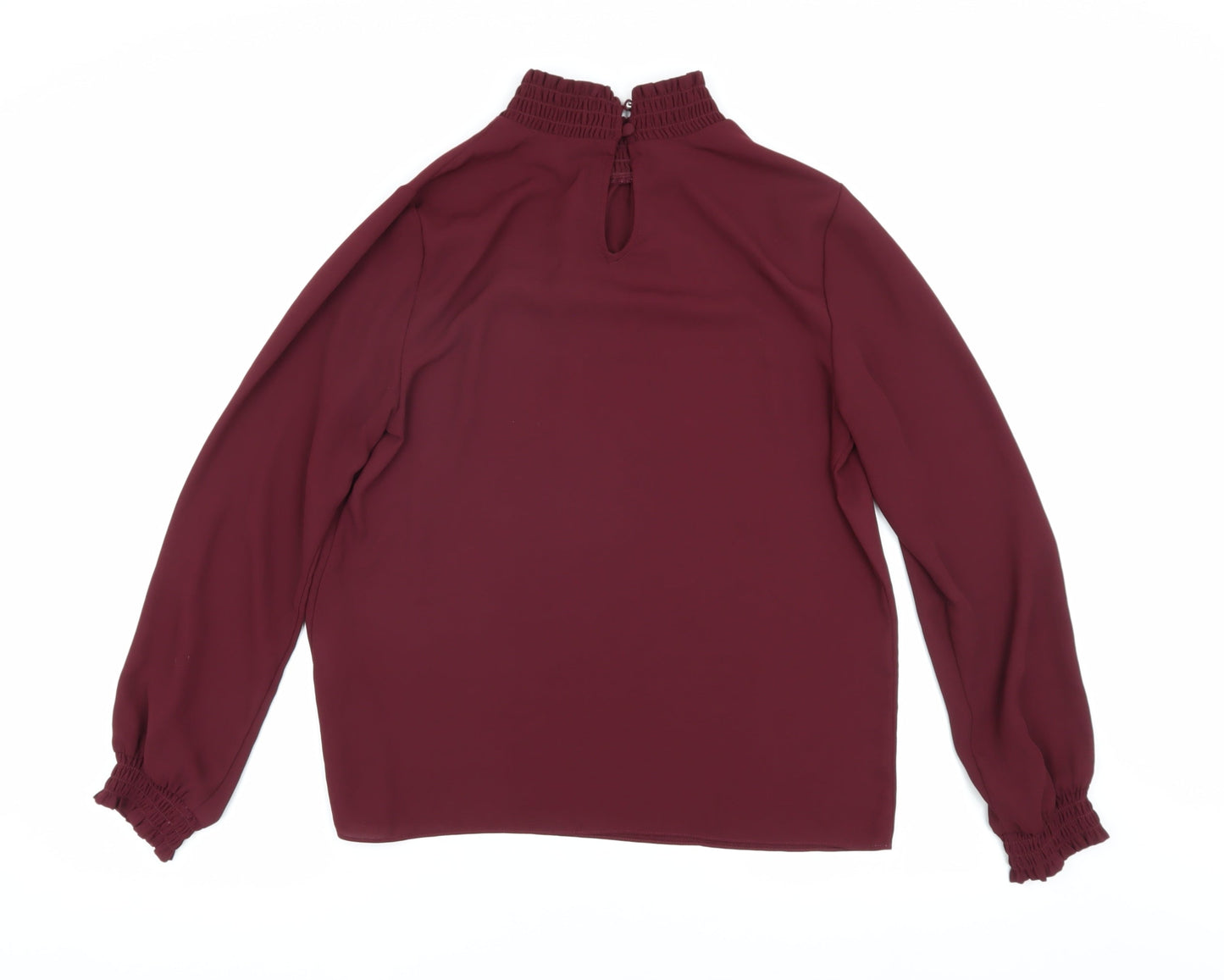 New Look Women's Red High Neck Blouse, Size 10