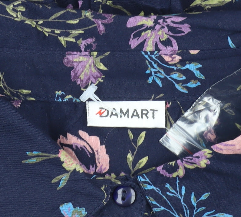 Damart Women's Floral Blouse, Size 16, Multicoloured
