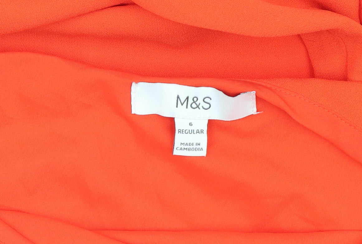 Marks and Spencer Women's Orange One Shoulder Midi Dress