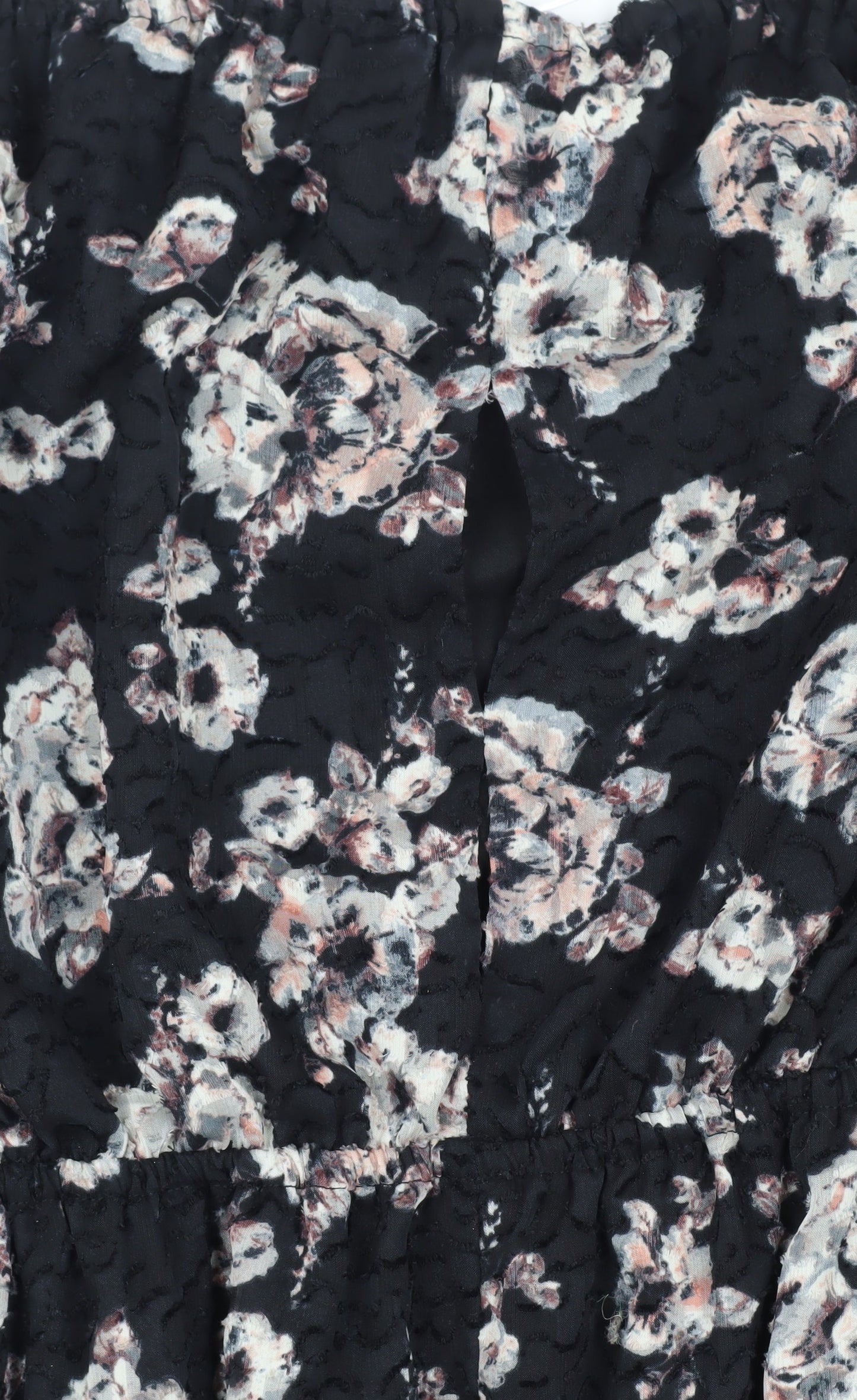 River Island Women's Black Floral Off the Shoulder Dress
