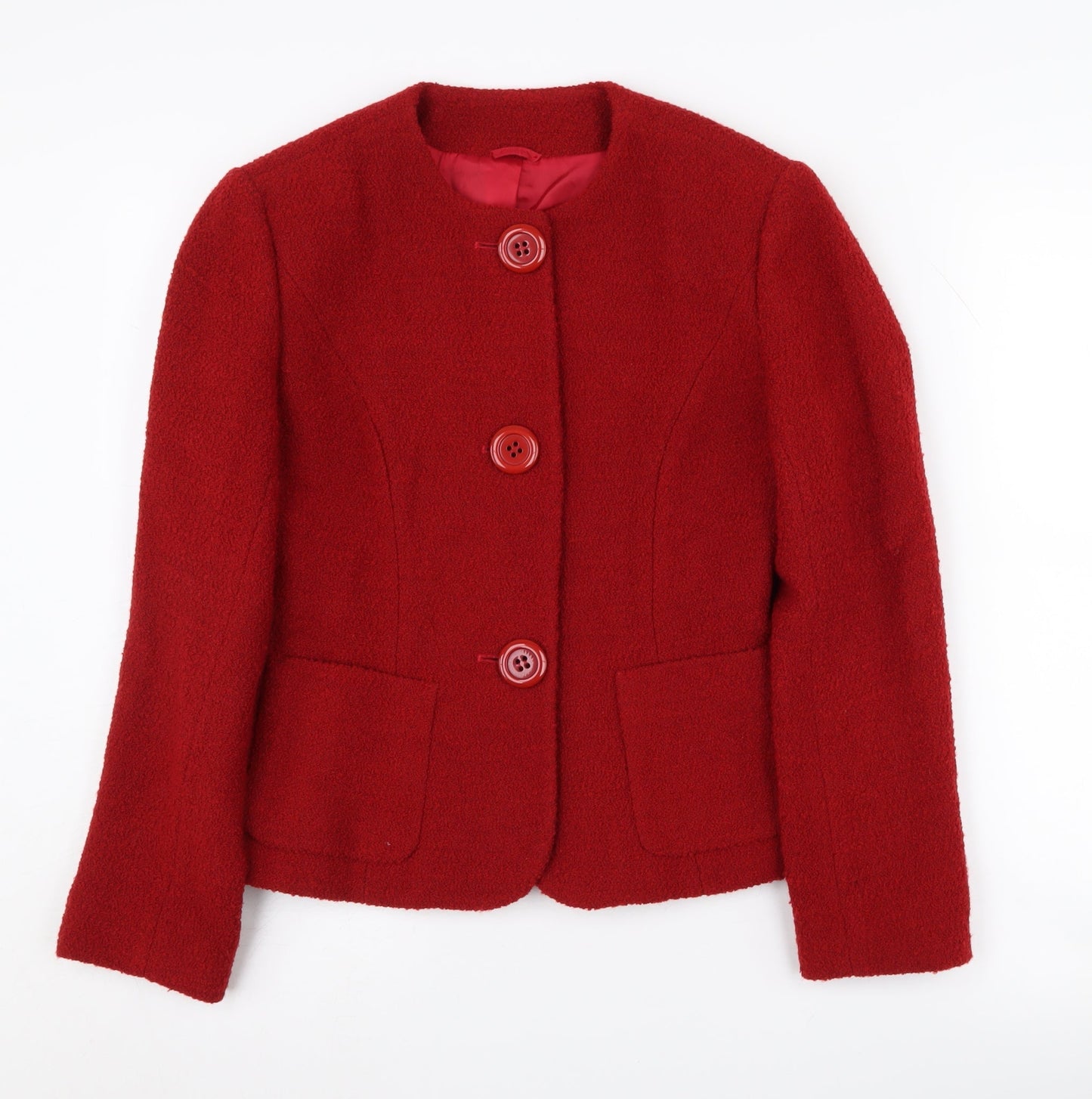 Hobbs Women’s Red Blazer Size 8 Bouclé
