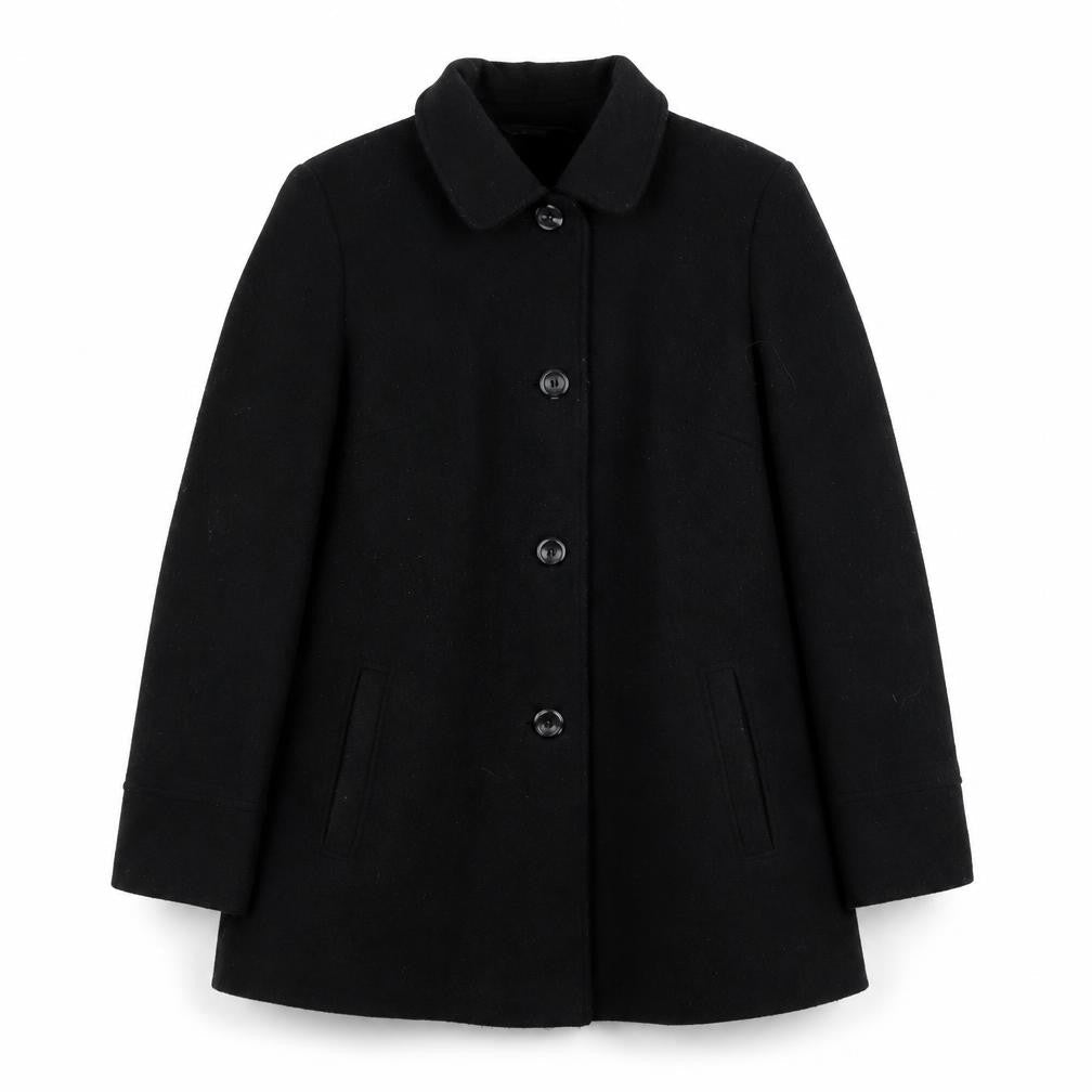 Bonmarché Women's Black Mid-Length Overcoat Size 14