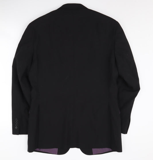 Greenwoods Black Men's Blazer, Size 38R Formal Jacket