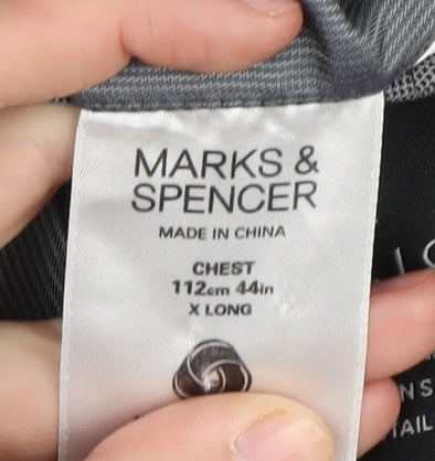 Marks and Spencer Men's Grey 44 Extra Long Suit Jacket