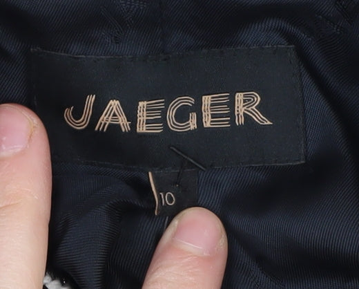 Jaeger Women's Black Herringbone Jacket Size 10