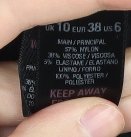 Miss Selfridge Women's Lace Skirt, Black & Purple, Size 10