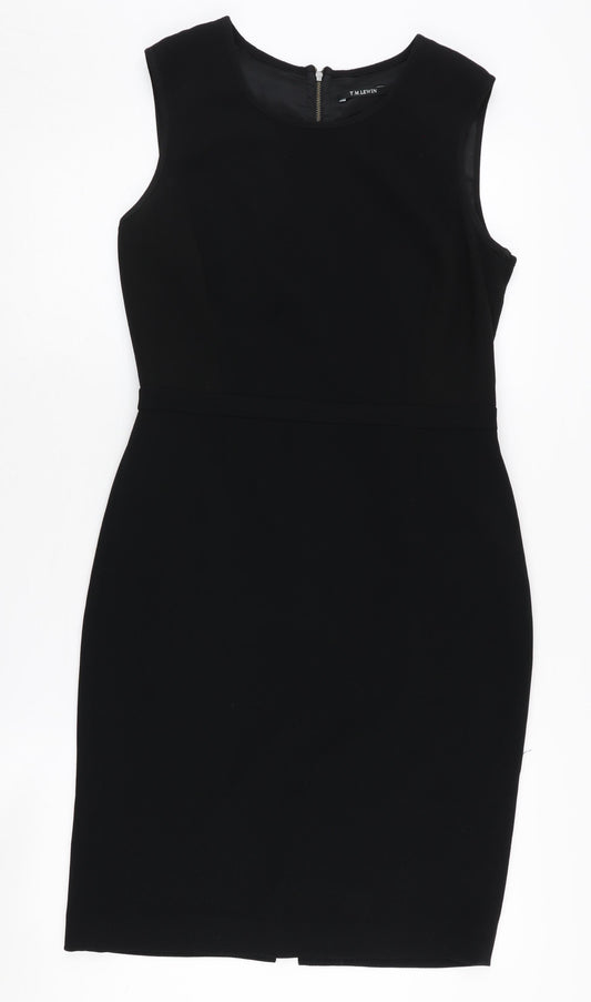 T.M. Lewin Women's Black Sheath Dress Size 10 Business