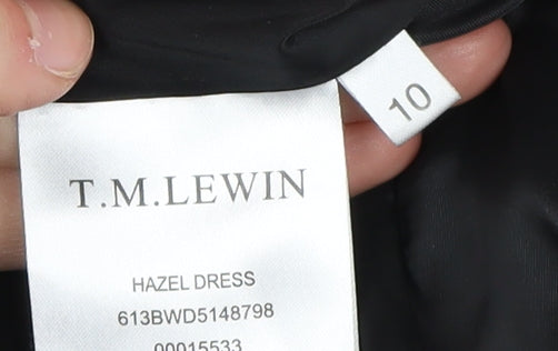T.M. Lewin Women's Black Sheath Dress Size 10 Business