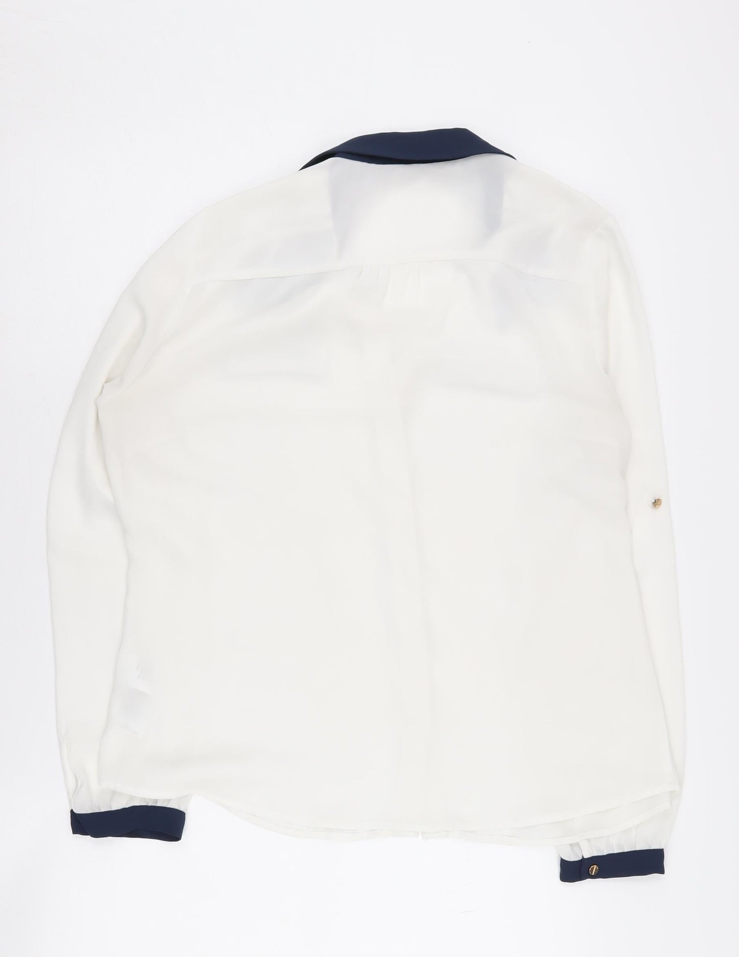 Oasis Women's White Button-Up Shirt Size 14