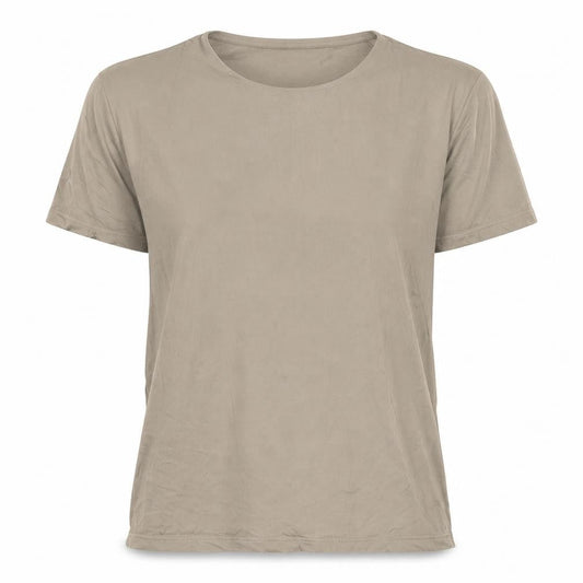 Womens UK Size M Abercrombie & Fitch Beige Nylon Blend T-Shirt