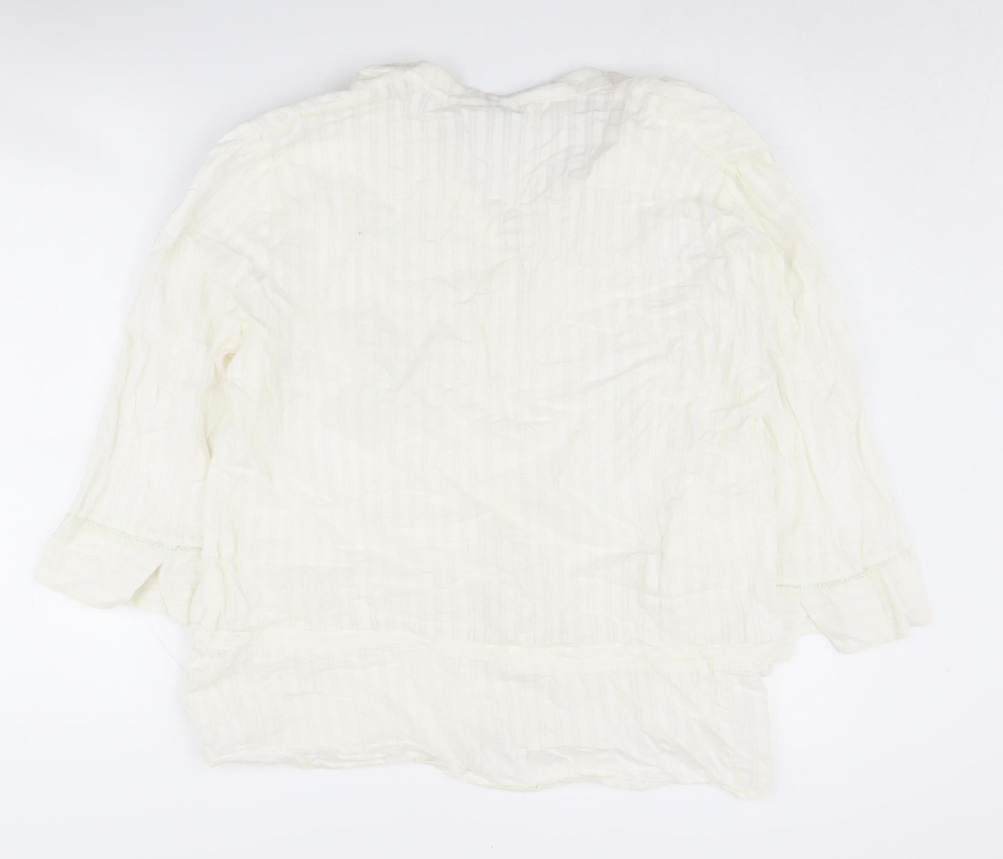 Marks & Spencer Women's Ivory 3/4 Sleeve Blouse, Size 22
