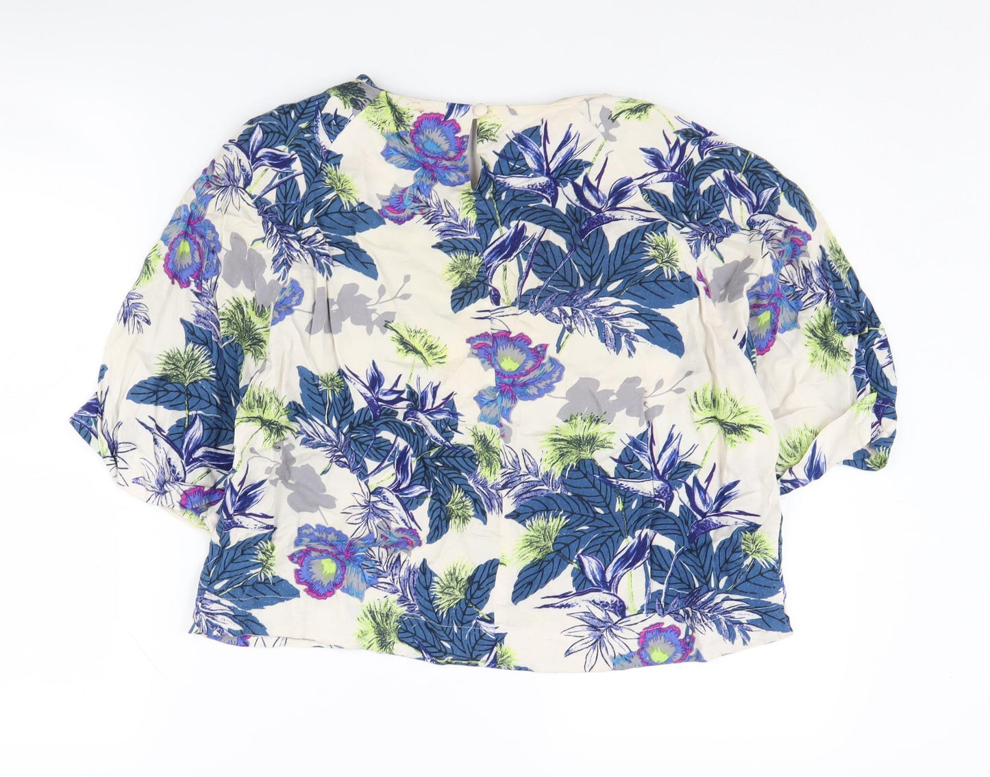 Topshop Women's Multicoloured Floral Blouse Size 12