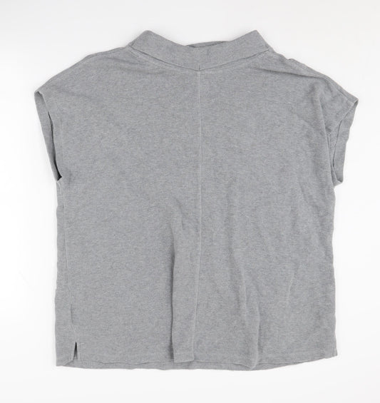 White Stuff Women's Grey Mock Neck Sleeveless Jumper Size 18