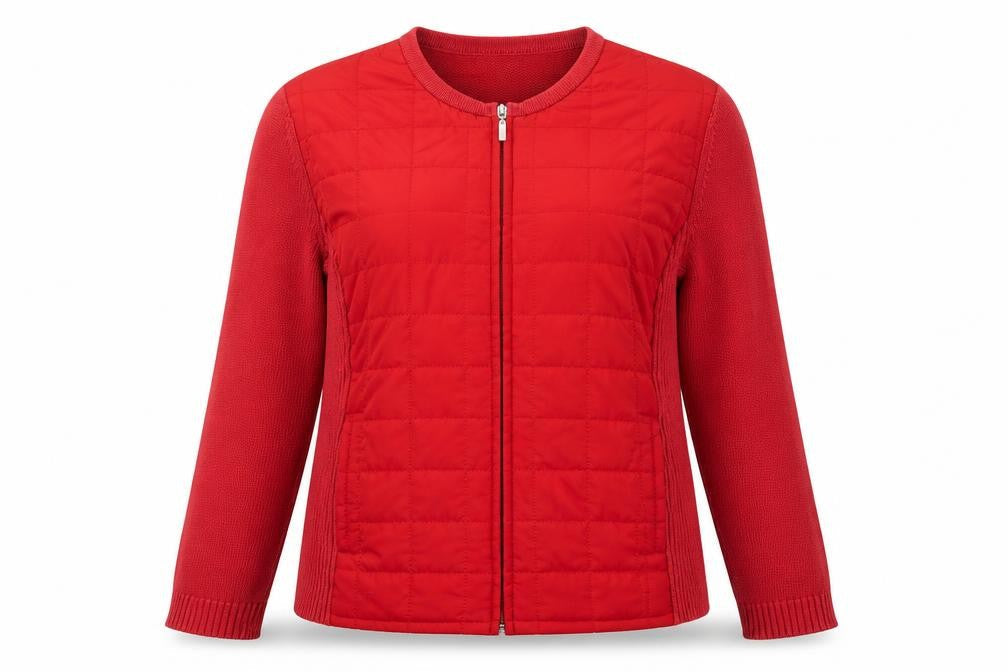 Croft & Barrow Women's Red Full Zip Jacket L