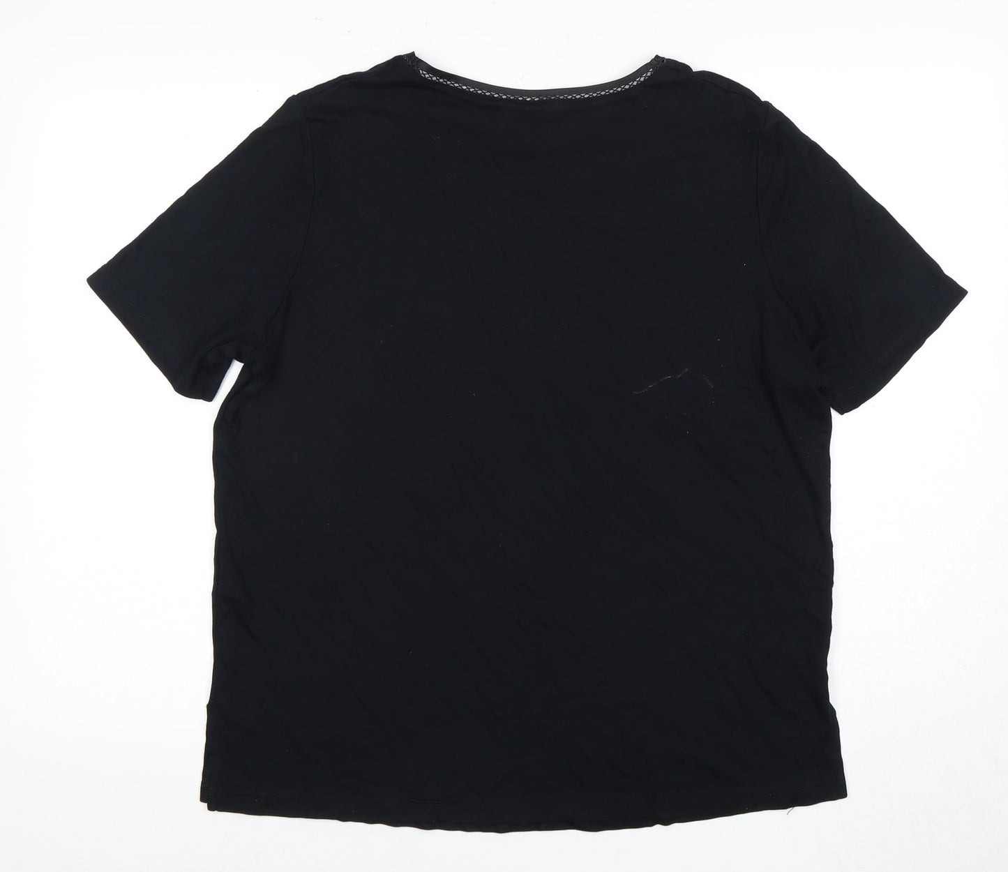Marks and Spencer Women's Black Size 18 T-Shirt