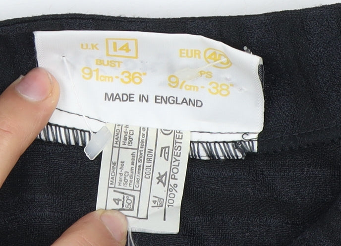 Alison Jane Women's Black Long Sleeve Button-Up