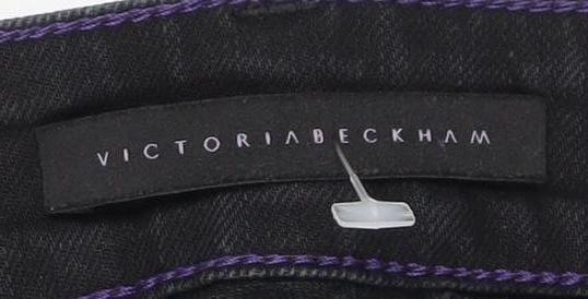 Victoria Beckham Black Skinny Jeans 25 Women's Zip