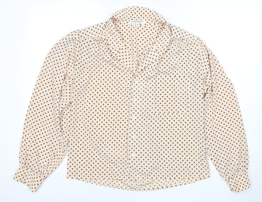 Windsmoor Women's Beige Polka Dot Blouse Size 12