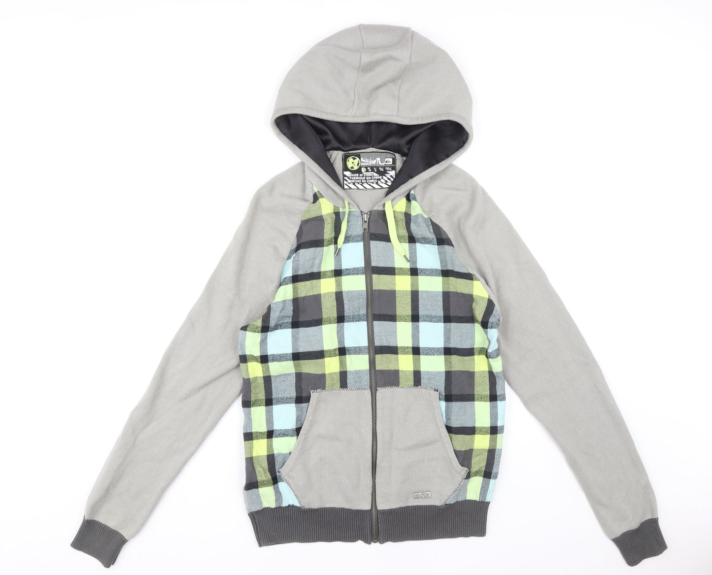 Quiksilver Men’s Grey Plaid Basic Jacket S