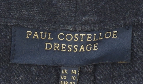 Paul Costelloe Women's Black Check Tweed Coat Size 14